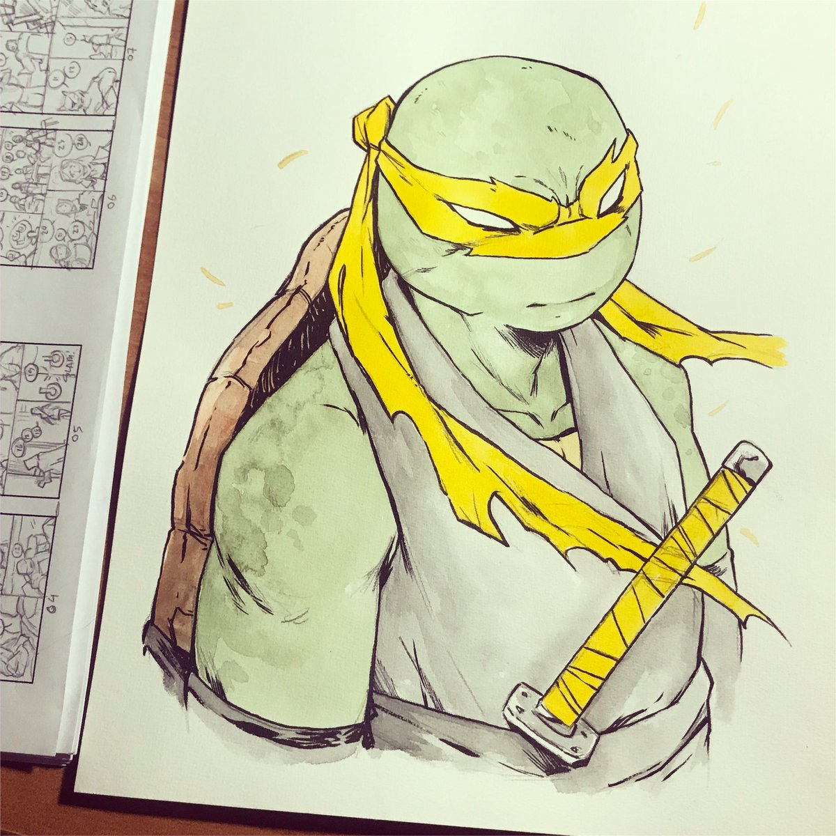 theWoodenKing's tweet photo. Jennikaβs ready.
#tmnt #teenagemutantninjaturtles #jennika #the5thTurtle #watercolor #inkwash https://t.co/DbtPLPeTn0