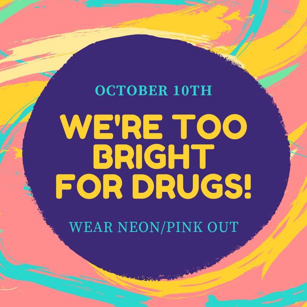 klein_stuco's tweet photo. We are celebrating Red Ribbon Week a little early this year! See next weeks dress up days. Come to the StuCo table during lunches to take the pledge against drugs🙅🏼‍♀️ https://t.co/f6lWx6plbj