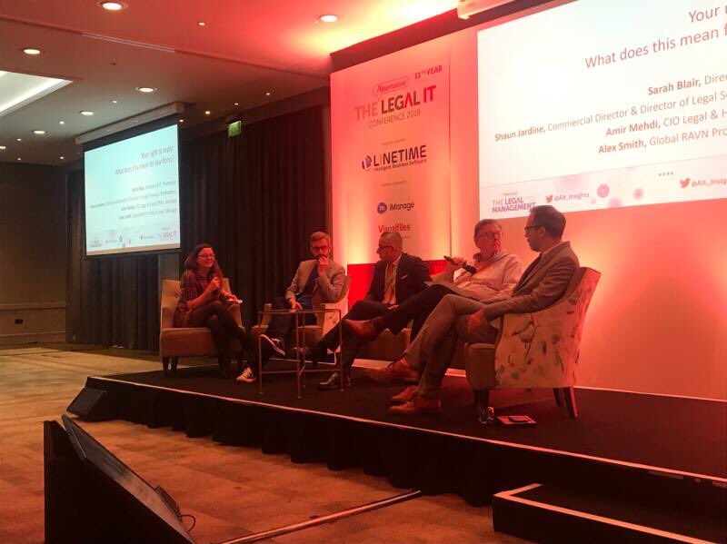 SazBlair's tweet image. A fantastic couple of days of networking and valuable insights at #alit19 and #alm19 for @Thorntons_Law. Helen chairing the first day with managing partners and COOs. I thoroughly enjoyed my panel on the future of law and tech and round table on innovation and @ThorntonsTechH1