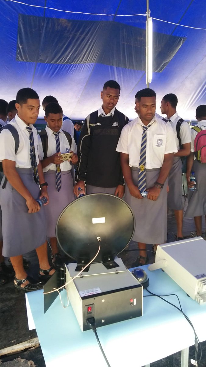 tescaglobal's tweet photo. Presentation on Satellite Training Equipment at Fiji National University #fiji #fnu #tescatech #vocational #manufacturing #communicationlab #tvet #lms https://t.co/ABPuMA7BPS