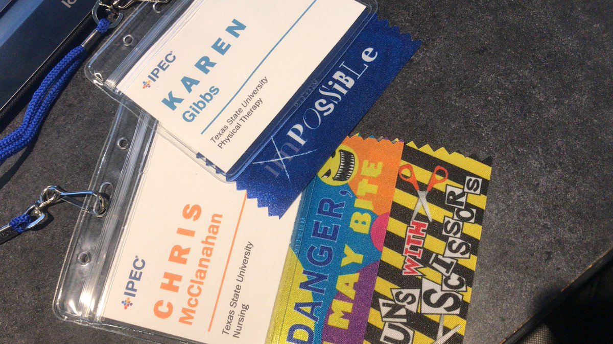 TXStateSim's tweet photo. What happens with you combine one who plays with scissors and one with possibilities?  #IPECFall19 Collaboration!!! https://t.co/4GFBJPxZ7A