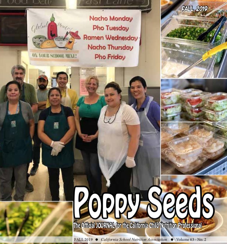 alhambrausd's tweet photo. New #AUSD Global Food Bar is the cover story 4 #calsna Poppy Seeds Magazine. The Nacho, Pho + Ramen Bars were an instant hit @MarkKeppelHigh @ALHAMBRAhigh @SGHSMatadors: To meet the demand, we are producing 2X as much food + offering more lines! Bravo @vivienwatts61 + FNS Team https://t.co/PH0qQaYJKN