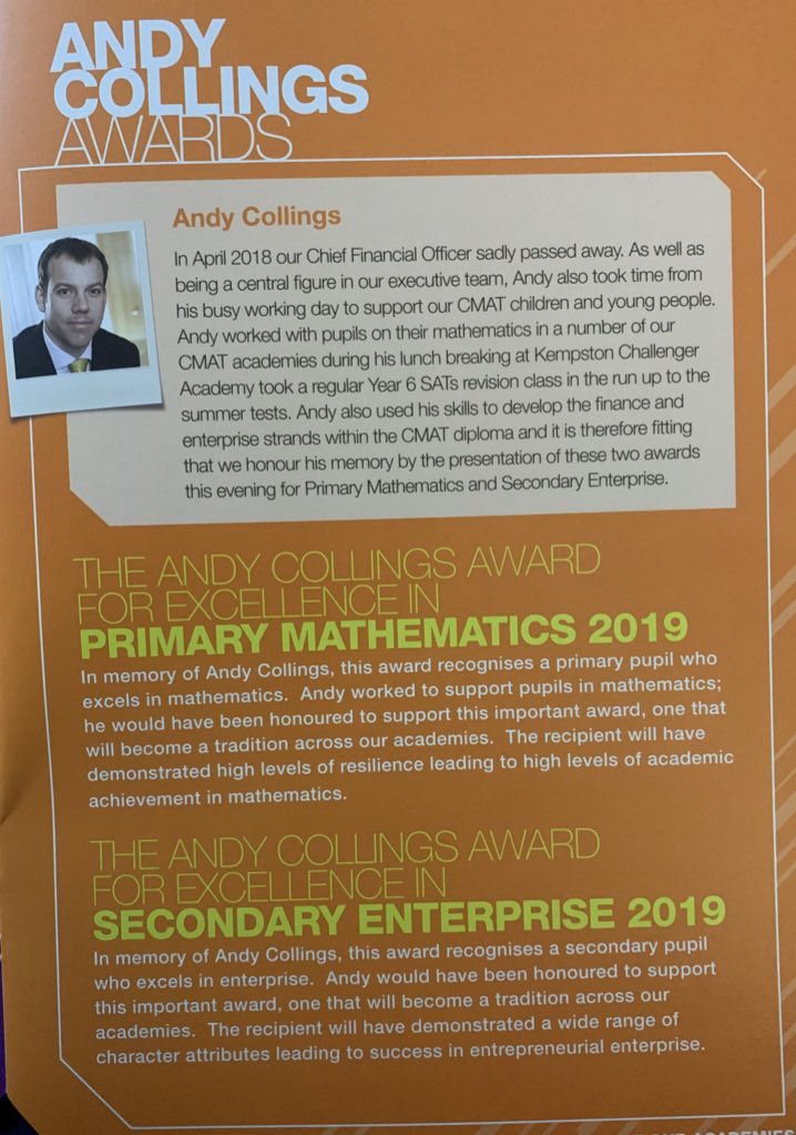 Many thanks to @PEL_ICT for kindly sponsoring the Andy Collings Awards for Primary Mathematica and Secondary Enterprise at the @ChallengerMAT Character Awards 2019 and providing fantastic computer tablets for the lucky winners #topcompany
