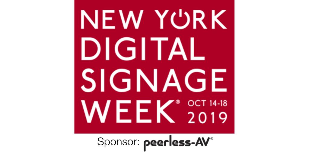 #NYDSW starts Oct 14th - Check out the official schedule to start planning your week: newyork2019.digitalsignageweek.com 👍 See you there, #AVTweeps! 

#ProudSponsor #digitalsignage #proAV #DOOH