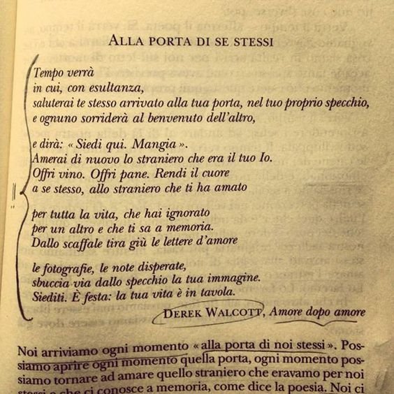 DanielaColange4's tweet image. Alla porta di se stessi, Derek Walcott

#VentagliDiParole 
#PoesiePerLaSera