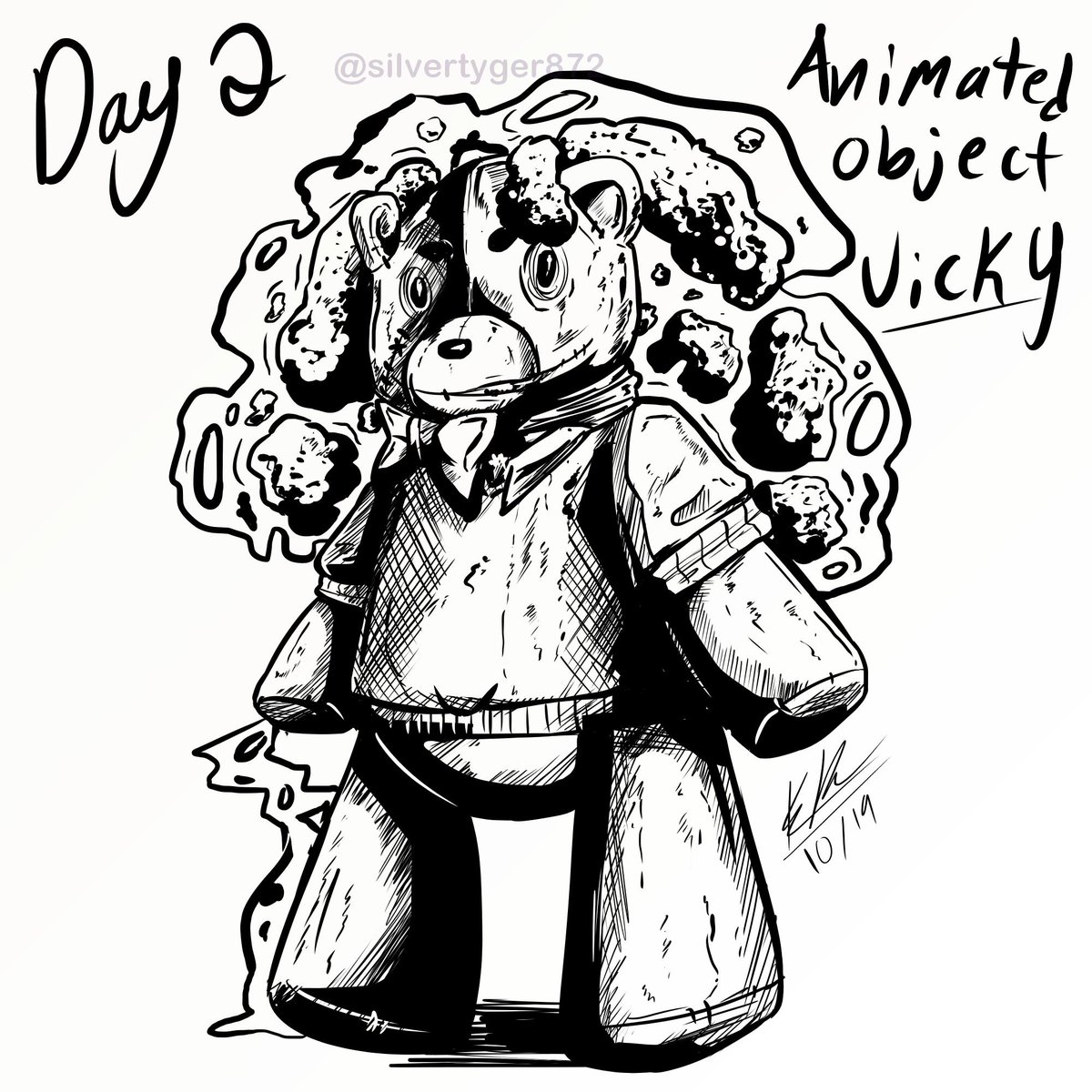 silvertyger872's tweet photo. Alright, all caught up for today.
Here we have Vicky as an animated object. 🧸
#monsterprom #Inktober2019 #Inktober #monstertober #monsterpromvicky #digitalart https://t.co/mUDAm6TCE5