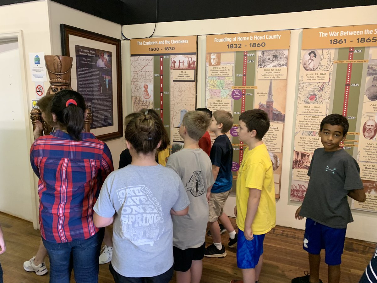 Awesome day leaning about architecture and some Rome, GA history with my 4th &amp;5th grade classes at @CaveSpringElem. It was just a little HOT, though! 😅 @DrKyleAbernathy