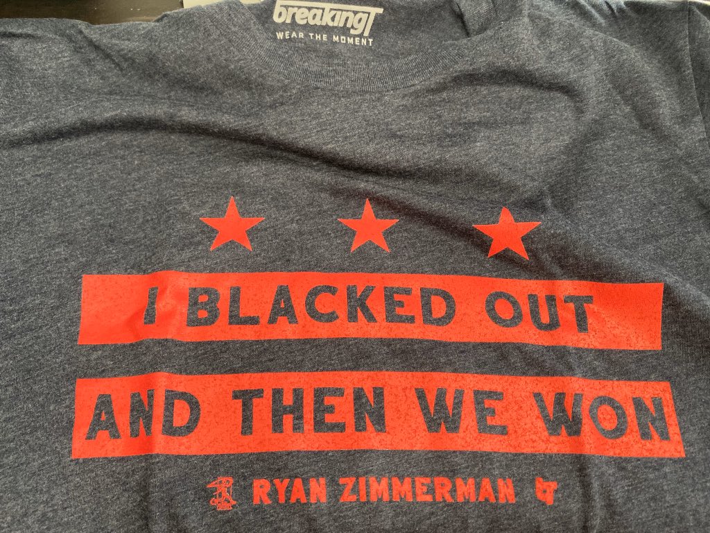manse_pansy's tweet photo. The most appropriate @breakingtco shirt to wear after last night’s INCREDIBLE #Nats win!!
#STAYINTHEFIGHT #OnePursuit #NextLA https://t.co/WkHcgxxIcg