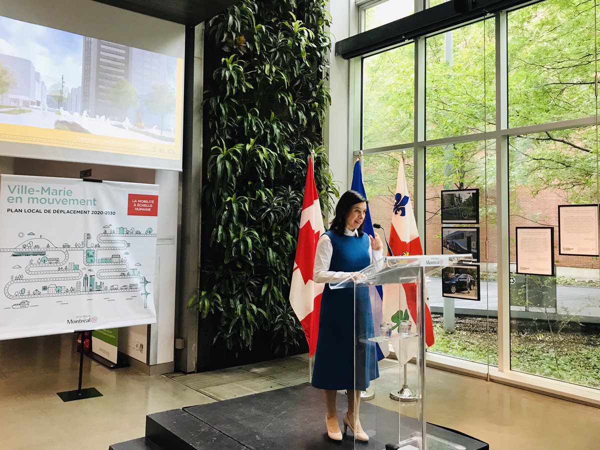 Très fière de dévoiler, avec mes collègues, le Plan local de déplacement 2020-2030 de <a href="/CentrevilleMTL/">Ville-Marie Montréal</a>, un outil qui établit les lignes directrices d’une mobilité durable à échelle humaine sur le territoire de Ville-Marie🚶‍♀️🚲🚍🚘ville.montreal.qc.ca/villemarie/pld (1/3) #polmtl