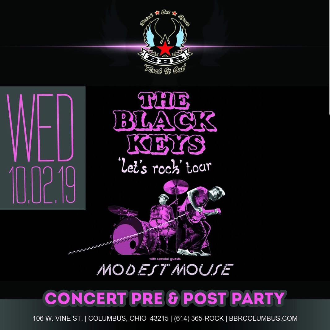 Stop by pre and post concert for dinner and drinks with us #theblackkeys