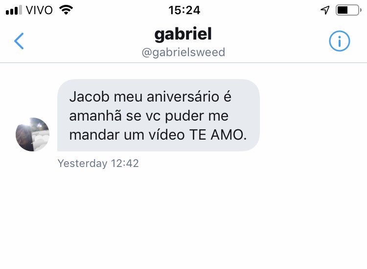 imjacoblive's tweet photo. Parabéns @gabrielsweed td de bom p vc irmão 🖤 https://t.co/R9IaCf3t1H