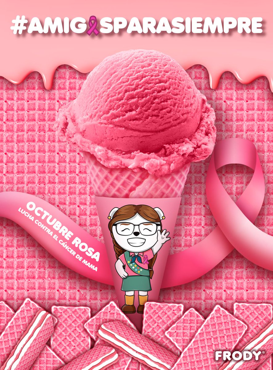 Mis sucursales se pintan de rosa, todos mis conos serán sabor suavicremas® en honor a la lucha contra el cáncer de mama ¡Su lucha es de todos! #cancerDeMama #MesRosa