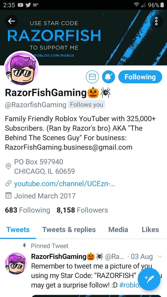 Code Razorfish On Twitter No Problem D - il 96 roblox