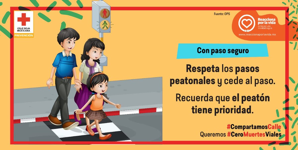 cruzrojadolores's tweet image. En nuestras avenidas y principales calles es muy importante recordar que siempre “𝐄𝐥 𝐩𝐞𝐚𝐭ó𝐧 𝐭𝐢𝐞𝐧𝐞 𝐩𝐫𝐢𝐨𝐫𝐢𝐝𝐚𝐝”. 🚸 

#CedeElPaso #CompartamosCalle #CeroMuertesViales #CruzRojaMexicana #GTO