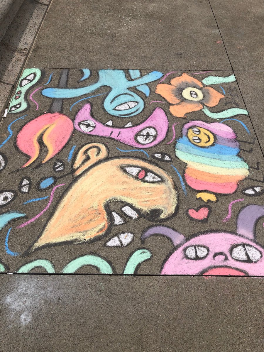 kathleenglosan's tweet photo. CXC 2019 Highlights: AAEC (Association of American Editorial Cartoonists) Chalk Drawings, part 1 (after a rainstorm)
#cxc #cxc2019 #cxc19 #AAEC #comics #books #graphicnovels #bonecomics #jeffsmith #reading #literacy https://t.co/POUV2kU2b6