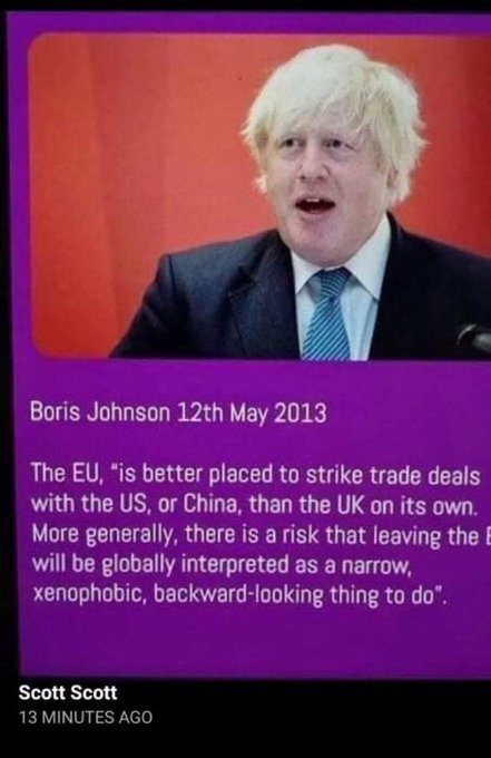 At what point in the Arcuri synopsis of events did Boris, the political equivalent of a flip flop switch, come to prefer being 'dead in a ditch' to staying in the EU? Where was the tipping point? And did Jen and her alt right friends help facilitate that change? https://eu-rope