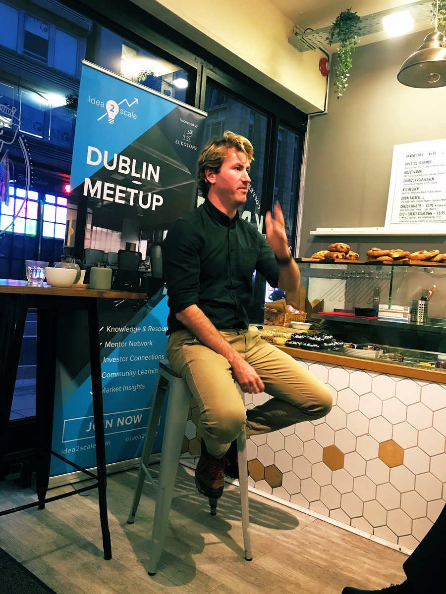 Full house at tonight’s <a href="/idea2scale/">Idea 2 Scale</a>  in <a href="/KrustBakery/">Krüst Bakery</a> with <a href="/himselftweets/">Philip Martin</a> - incredible story  behind <a href="/helloblanconino/">Blanco Niño</a> with an exciting future ahead @ElkstonePartner  #idea2scale