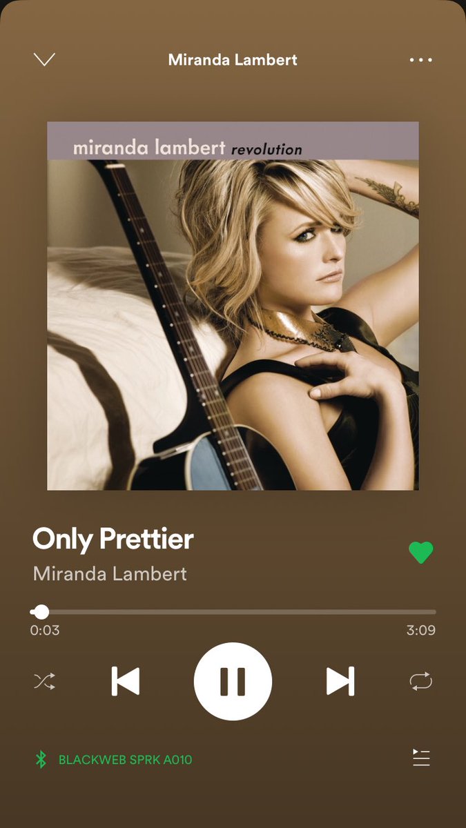 reptvcloun's tweet photo. GOD BLESS SPOTIFY PUT #OnlyPrettier BACK ON THERE!!! ๐๐ป๐๐ป๐๐ป๐ @mirandalambert https://t.co/81ETpqrxEC