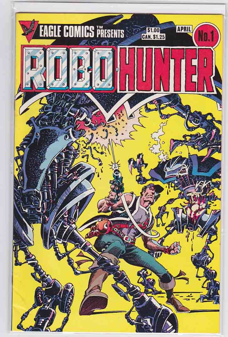 MakeMyComicRare's tweet image. #RoboHunter #1 (1984) #IanGibson Cover &amp;amp; Pencils, #JohnWagner Story, 1st #SamSlade Solo Series John Wagner (Judge Dredd writer) script. Starring Sam Slade. amazon.com/gp/product/B07…