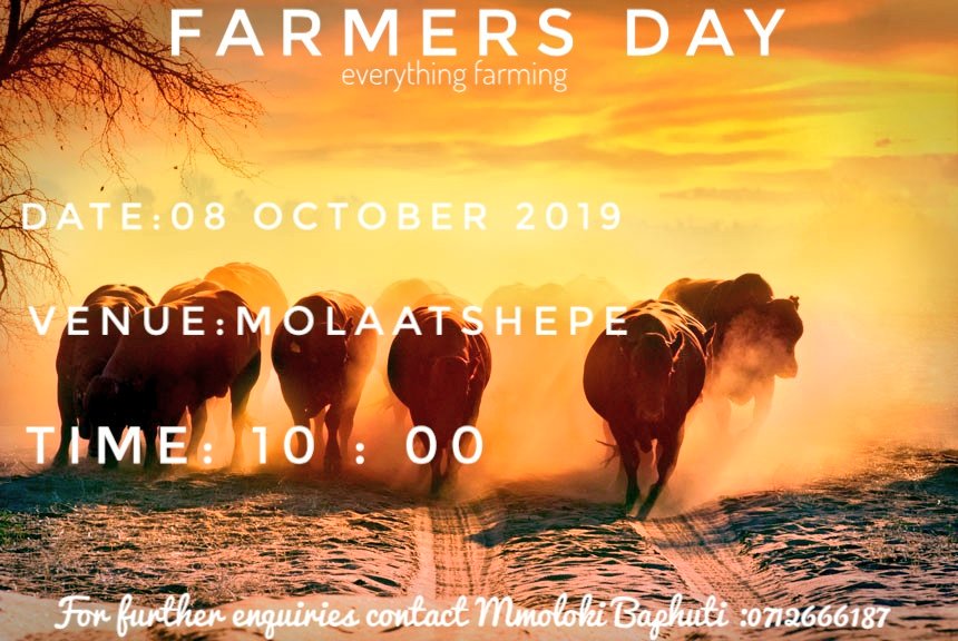 ThaboDithakgwe's tweet photo. It's always an honor to help other farmers to make successful farmers days and that we all can learn from each other.
Please come through at Mmoloki Baphuti's Farmers Day at Molaatshepe near Morokweng;NW on the 8th October 2019 at 10:00 .

See you there!!

#farmersday #boeredag https://t.co/gwXRDpoUW3