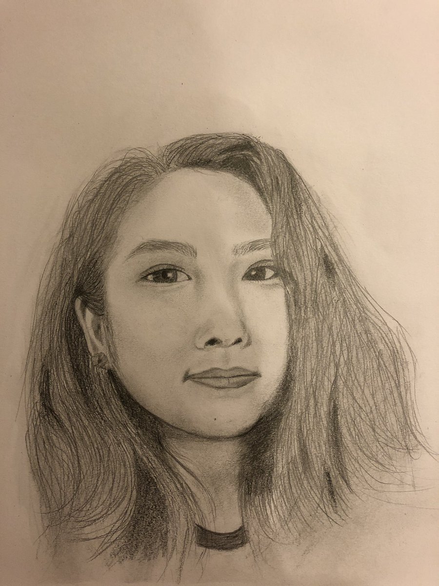 My first self-portrait✏️👩🙈