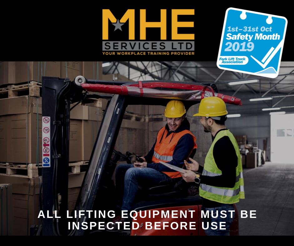 MHEServicesltd's tweet photo. 🚧 FORKLIFT SAFETY MONTH - Tip #4 🚧  

All lifting equipment must be inspected before use.

#mheservices #forkliftsafetymonth #healthandsafety https://t.co/d0DzjekAEz