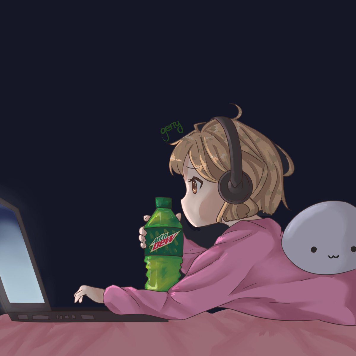 gerrygeraldu's tweet photo. it's officially october, which of course means its time to eat mountain dew in bed

#payupimbroke #art #anime #loli #Pink #blob #suckingoffthetags #mtndew #mountaindew #october #weeb https://t.co/5NVEQFlzdC