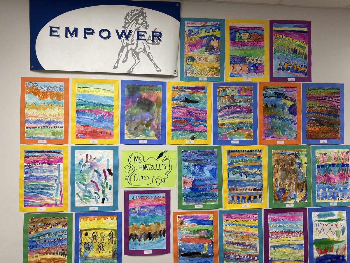 #SCmustangs kindergarten &amp; first grade art show is looking amazing  Mrs. Bearden! Thank you artists!