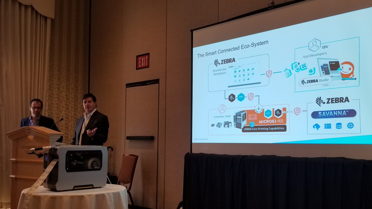 parisfogle's tweet image. Running apps on printers! @ZebraTechnology #Appforum event.crowdcompass.com/appcab2019/act…