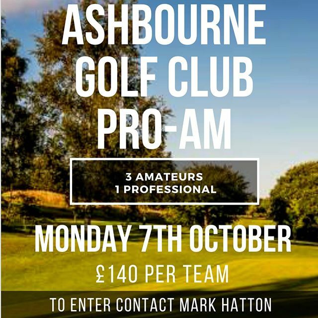 Steve Clancy on Twitter "Final call for teams to enter Ashbourne Golf Club Pro Am on Monday