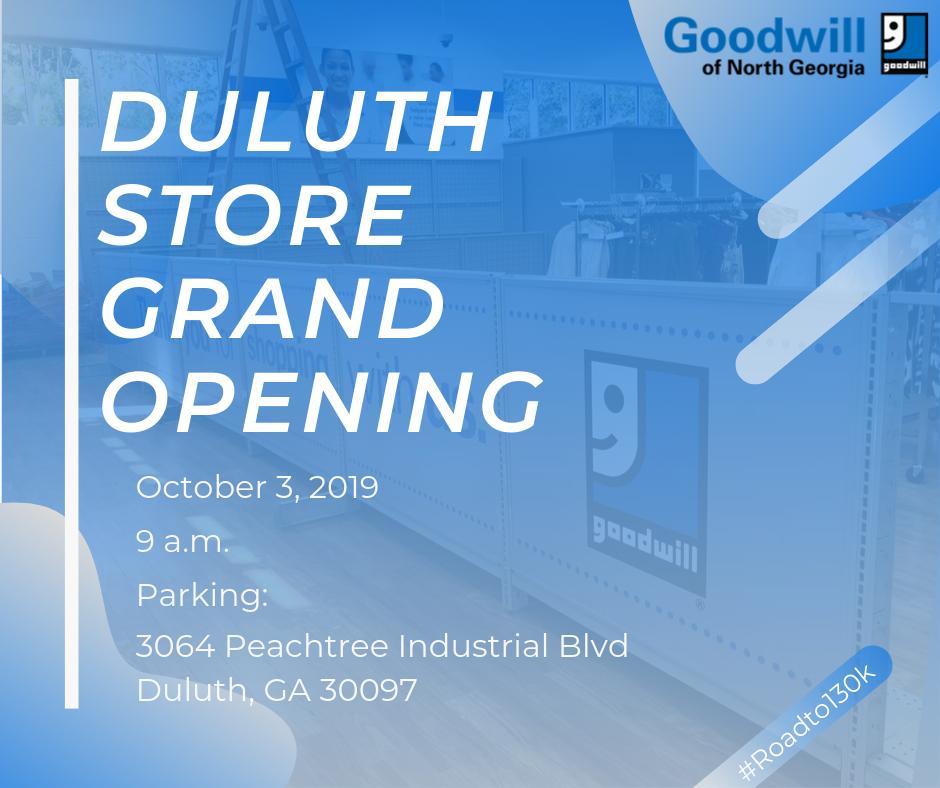 CEOGoodwillNG's tweet photo. It's time! I can't wait to celebrate putting more people to work at the grand opening of our Duluth store tomorrow! #goodwillatwork https://t.co/lJnZp9qy2D