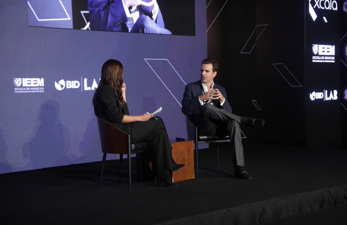 XCala_'s tweet photo. "Para levantar capital hay que formar un huracán, que todo el mundo hable de ti, mover todo lo que te rodea." @acremades en entrevista con Noel Marrone. #XCALASUMMIT @IDB_Lab @el_BID https://t.co/Ub1ZPHCw7r