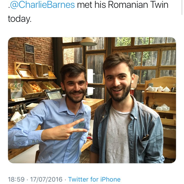 DailyCharlieB's tweet image. #charliebarnes with his twin 😂