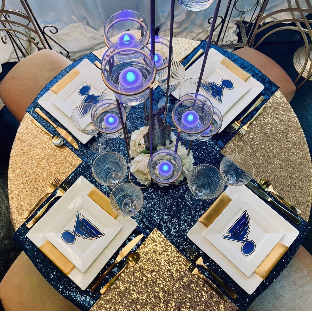 WeinhardtParty's tweet photo. It's opening night St. Louis!! Who else is excited to see our champions back on the ice!? 💙💛 #weinhardt #stlblues #lgb #letsgoblues #stl #stlouis #eventrentals #partyrentals #stlrentalcompany #tabletop #tablescape #tabledesign #rentals #wearethechampions #stanleycup #winner https://t.co/gpkkzAIYir