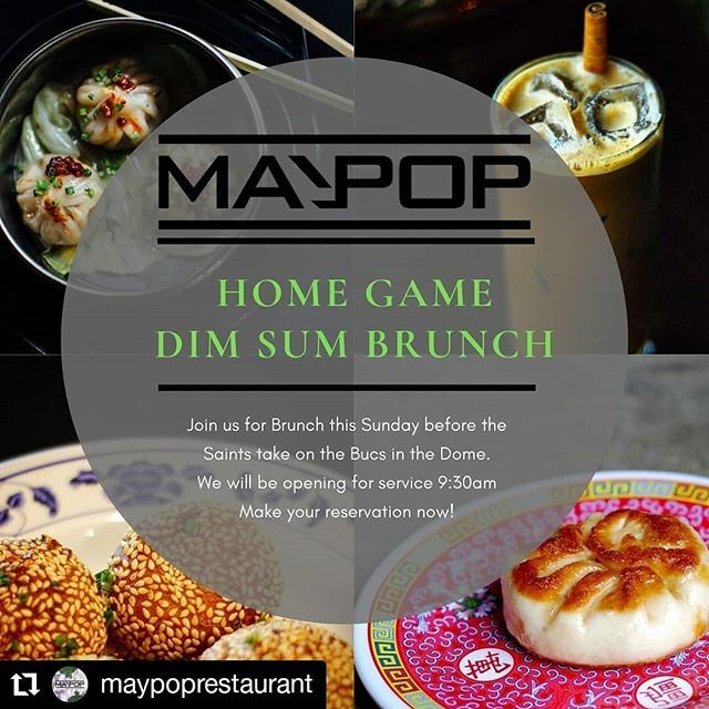 MGulottaNO's tweet photo. We're opening early this Sunday
#dimsumdestruction
#whodat⚜️
#Repost @maypoprestaurant
• • • • • •
@saints take on the @buccaneers in the @mercedesbenzsuperdom at 12n this Sunday! @maypoprestaurant will be opening at 9:30am for #dimsumbrunch #coc… https://t.co/bwrugC5CWX https://t.co/vn2epqHvUo