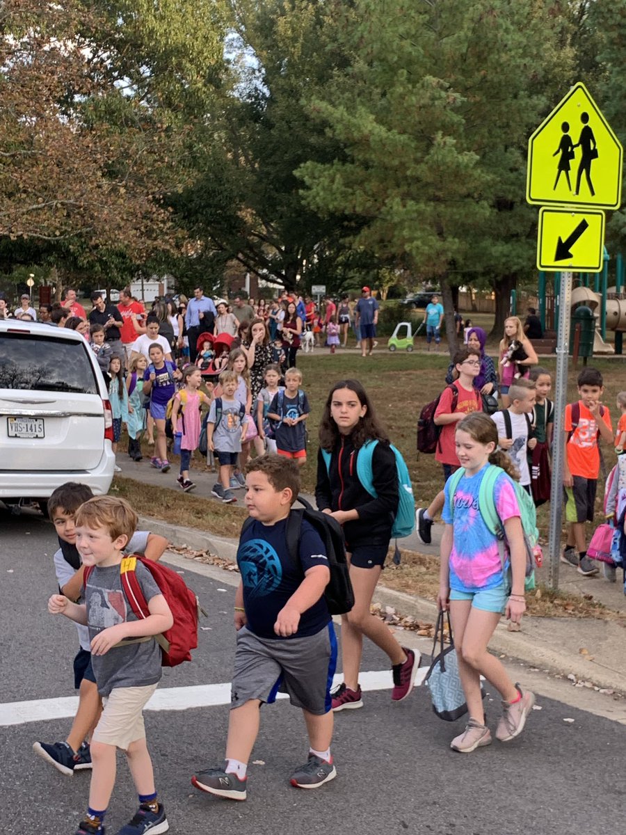 Awesome group walking to school today!