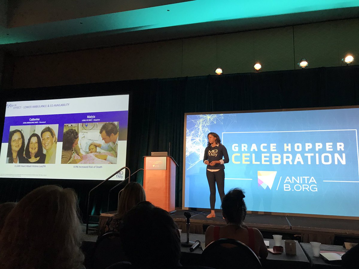 ericaklampfl's tweet photo. @shanelfields finalist for #PitcHER19 #GHC19 with @mdallyinc helps ensure appropriate use of finite emergency resources https://t.co/Xd7vSZWsMs