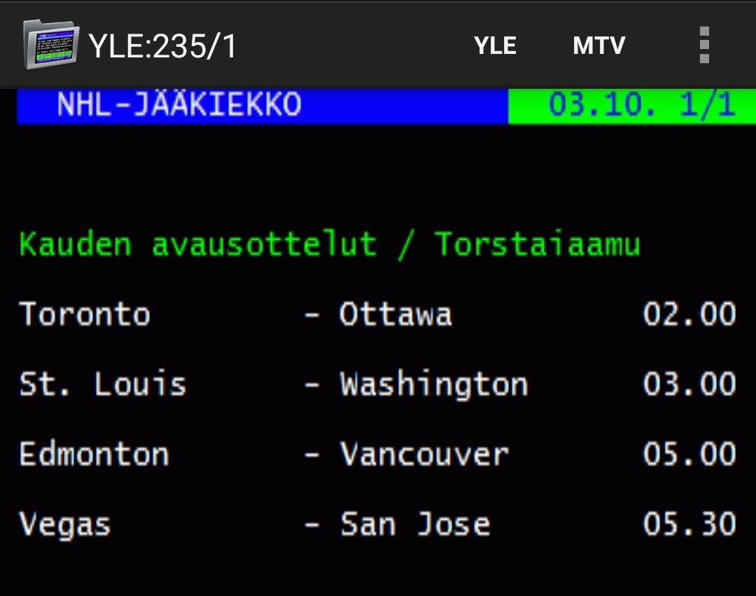 Huomisesta eteenpäin aamurutiini taas muuttuu. #235 #tekstitv #nhl