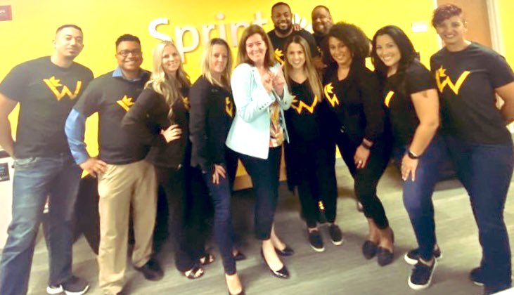 JROSELL01's tweet photo. Orlando West ready to Dominate October!! Thanks for the visit and pep talk from our Regional President! @sprintannie #westside coming for the 👑 https://t.co/UwI67BKUOI