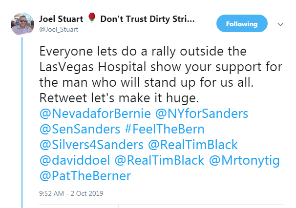 BewleyBuck's tweet photo. This  is the greatest thing ever .  @ninaturner  Can we have a Bernie rally for Bernie ??  Can we rally the troops to show our love ?? https://t.co/YH2z61vfxl
