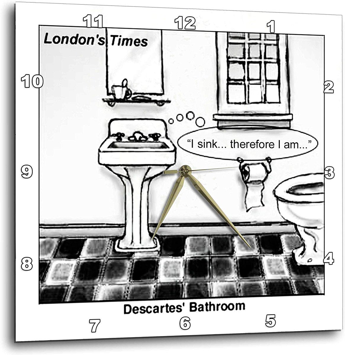 ricklondon's tweet photo. Rene #Descartes #Funny #Clocks by @LTCartoons 10x10 #Wallclocks at #Amazon They're very funny & #exclusive #deals #discount #holidays #philosophy #googleTopRanked #AmazonTopBrand #xmas #LTCartoons #homedecor https://t.co/pk0FHqTJGZ https://t.co/AtzeibTc2u