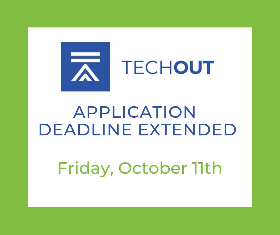 The TechOut application deadline is extended to Friday, Oct. 11th!  This annual event enhances NH's tech ecosystem by awarding young startups with significant investment capital prizes totaling $300,000. Learn more: buff.ly/2KXS6qa Apply here: buff.ly/31MZpG9