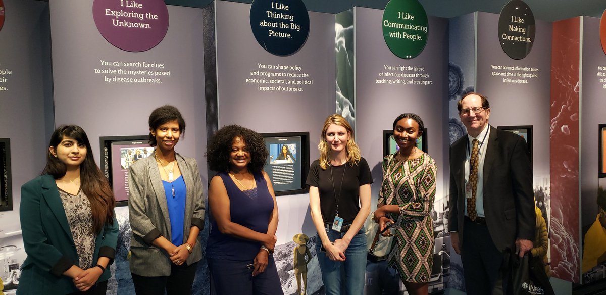 WCAPSnet's tweet photo. #WCAPSNET has a new working group on global health. Here: WCAPS members at the Outbreak exhibit at the @NMNH with @sabrinabsholts and Dan Lucey. Go to https://t.co/n4R4aiPsfP to find out how to join. https://t.co/ZZvFSmxKGL