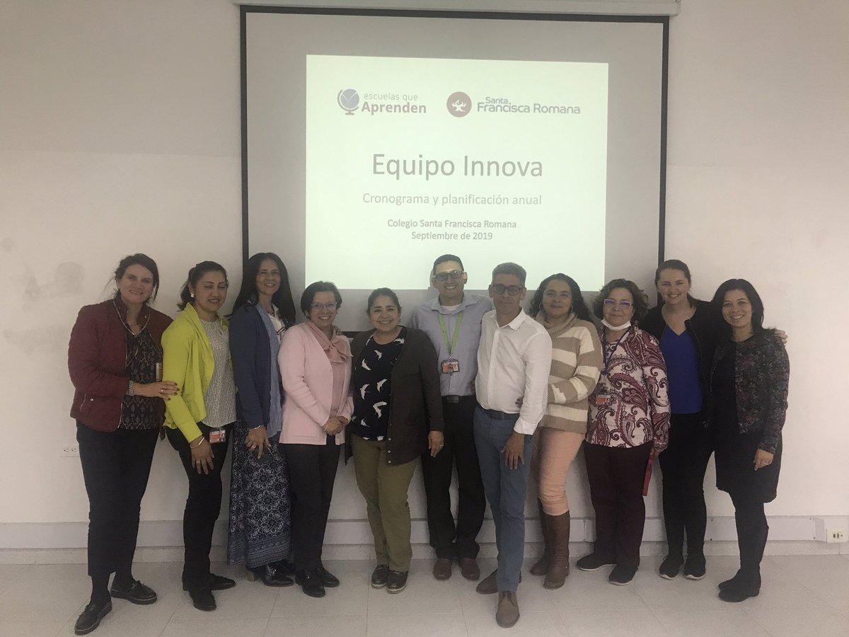 arango_liliana's tweet photo. La buena gestión educativa implica: liderazgo compartido y transformacional, estrategia clara, innovación y cultura del aprendizaje permanente. Felices en @colstafrancisca de lanzar hoy nuestro #EquipoInnova para liderar la sistematización de pedagogías innovadoras @Red_EQAp https://t.co/j6m6fwm0Di