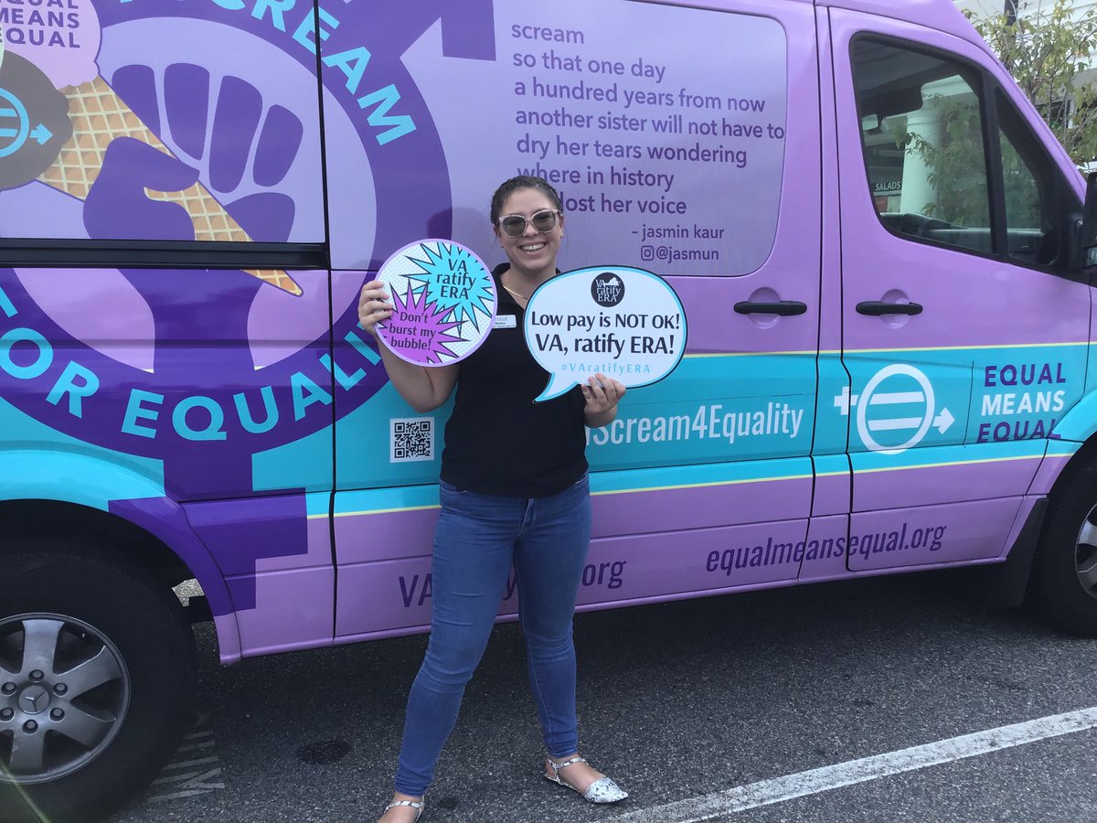 iScreamEquality's tweet image. ERA supporter ⁦@BekkaBeLIT⁩ in Woodlake. #ERA2020