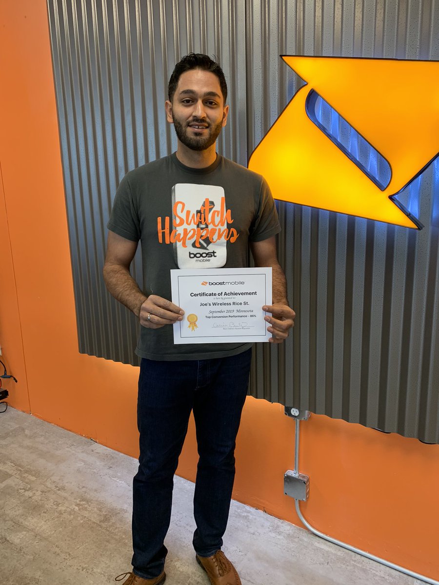 Wow this guy here!! Top performance in store conversion, Addalines conversion and top % to activation goal!!! Great job Ray!!! <a href="/JoeRammouni/">Joe’s wireless</a> <a href="/RyanMaierMN/">Ryan Maier</a> <a href="/DeVriesPaul/">Paul DeVries</a> <a href="/boostmobile/">Boost Mobile</a>