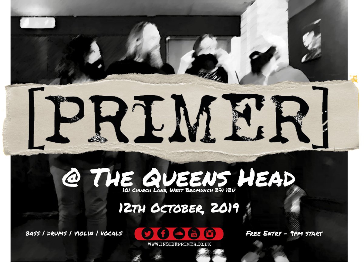 insidePRIMER's tweet photo. Next #gig! We're taking a trip up to West Brom for a good old knees up #seeyouatthebar 😎

#liveandloud #liveandunsigned #supportlivemusic #WestBrom #WestBromwich #October #rock #folkrock #violin https://t.co/OkSXriouuw