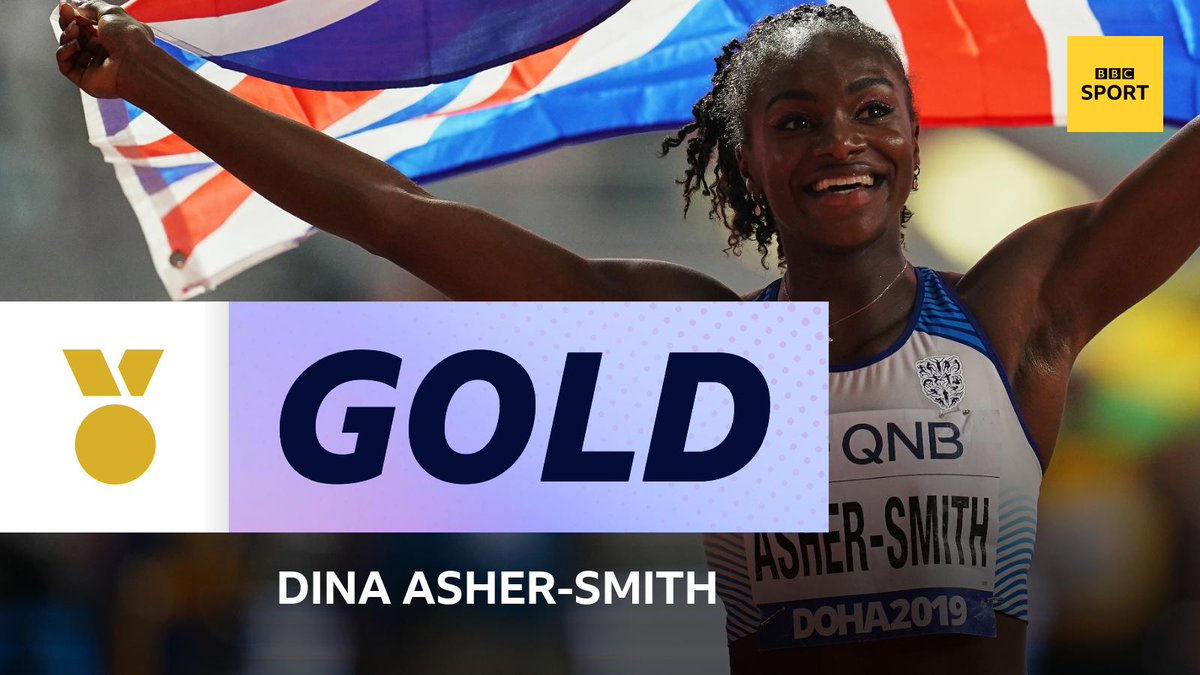 It's GOLD for Dina Asher-Smith!

The Brit is the new women's 200m world champion!

👉 bbc.in/2lkBnCP  #bbcathletics