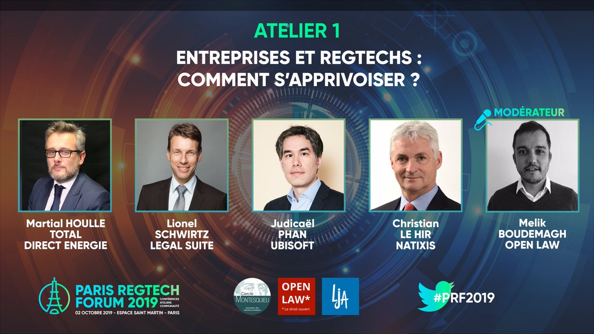 Le #PRF2019, c'est fini ! - Durant cette journée, vous avez pu venir écouter : Martial Houlle, @TotalDirEnergie, Lionel Schwirtz, <a href="/LegalSuiteNA/">Legal Suite</a>, Judicaël Phan, <a href="/Ubisoft/">Ubisoft</a>, Christian Le Hir, <a href="/natixis/">NatixisCommitments</a>  et Melik Boudemagh, <a href="/OpenLaw_fr/">Open Law*</a>