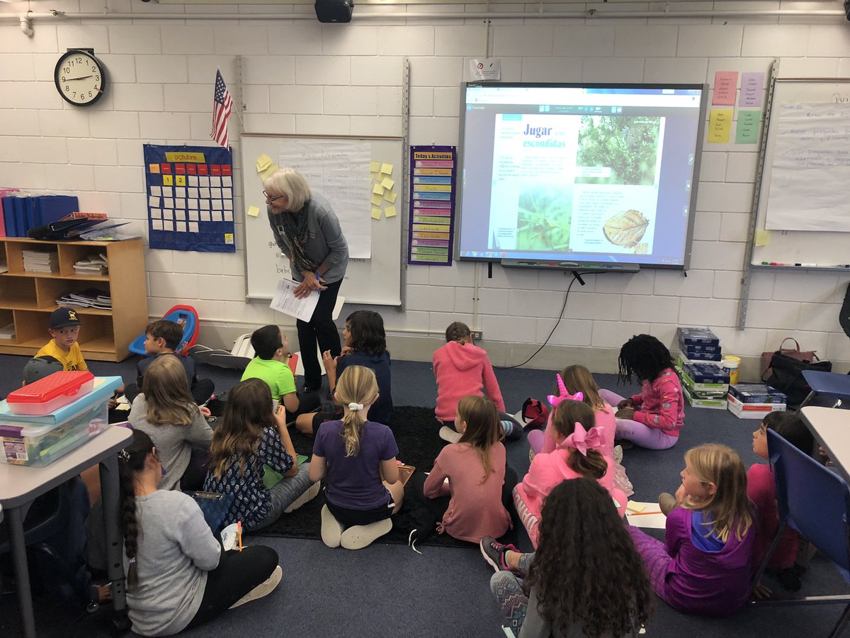 RKucinski's tweet photo. All of our #LODL teachers enjoyed observing a live demonstration lesson from the newly released Benchmark Taller Readers’ Workshop (Spanish edition) and then time to reflect, learn, and plan. @schuttinger @Moldangrade4 @jholmberg1 #pushingtheneedle #highrigor #WeArePLSAS https://t.co/rF6TsXyMBa